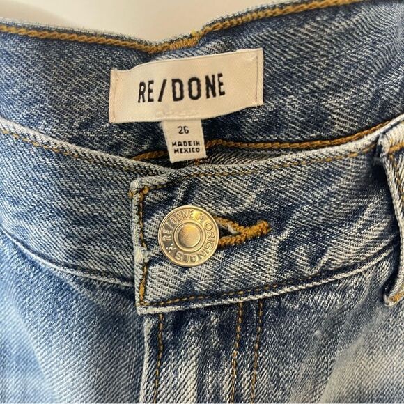 Re/done 70’s Ultra high rise wide leg denim Jeans new size 26 - Picture 9 of 12